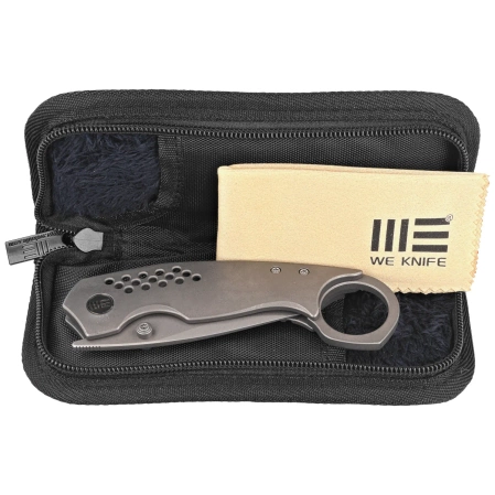 WE Knife Envisage Gray Titanium, Gray Stonewashed CPM 20CV by Tuffknives (WE22013-1)