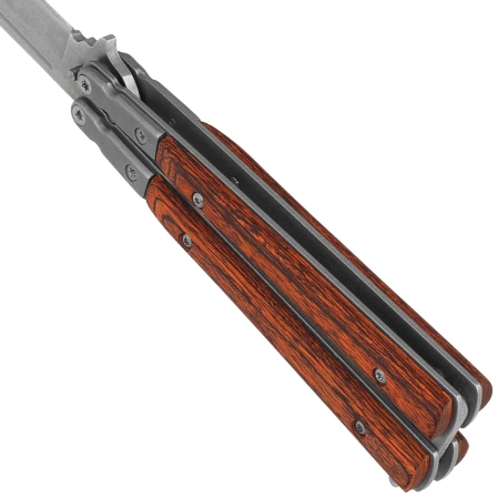 Martinez Albainox Balisong Knife Red Micarta, Satin 3Cr13Mov (02071)