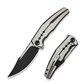 Nóż składany WeKnife Kyklos Black / Gray Titanium, Black Stonewashed / Satin M390 (WE23086-3)