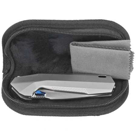 Nóż składany Remette RT-WK1-D Gray Titanium, Hand Satin/ Pearlescent M390