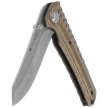 Tecnocut TCN6530K2-SSW Knife - Brown G10, Stonewashed 440