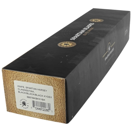 Nóż Spartan Blades Clandestina Black Canvas Micarta, Black PVD MagnaCut by William W. Harsey Jr. (SB57BKBKKYBK)