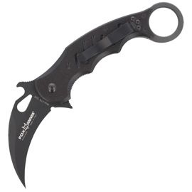 Fox Karambit Knife w/ Emerson Wave Black G10, Black Idroglider N690Co (479)