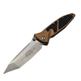 Nóż składany Microtech Socom Elite T/E-M Tan Aluminium, Stonewashed M390MK by Tony Marfione (161-10TA)
