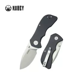 Nóż składany Kubey Karaji Black G10, Bead Blasted 14C28N (KU180L)