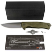 Nóż składany LionSteel Myto, Green Canvas Micarta, Satin M390 by Michele Pensato (MT01 CVG)