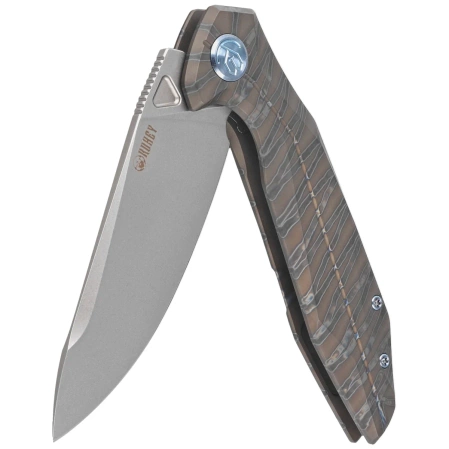 Nóż składany Kubey Nova Frame Lock Flamed Titanium, Beadblasted 14C28N (KB235G)