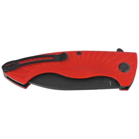 Kubey Timberwolf Knife Red G10, Blackwashed 14C28N (KU208I)