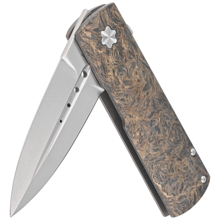 Nóż składany Maserin Daga Black/Gold FatCarbon, Satin Elmax by Attilio Morotti (372/G)