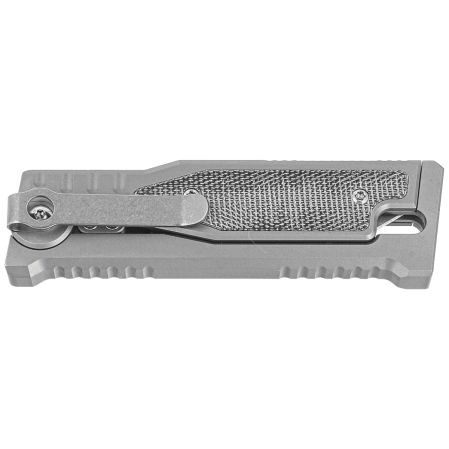 Reate Knife Mini EXO OTF Gravity Drop Point Bead Blasted Titanium/Black Micarta, Stonewashed CPM 3V