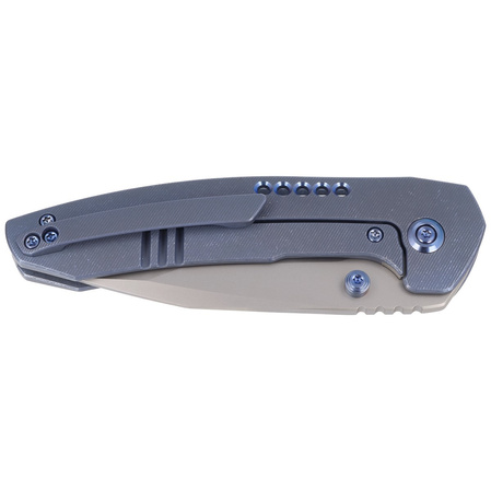 WE Knife Trogon Blue Titanium, Silver Bead Blasted CPM 20CV by Brian Brown (WE22002B-1)