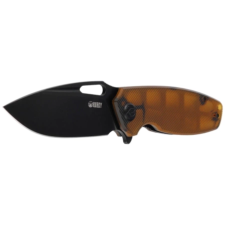 Nóż składany Kubey Tityus Ultem, Black Stonewashed D2 (KU322M)