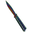 Martinez Albainox Balisong butterfly knife, Rainbow Finish (02103)