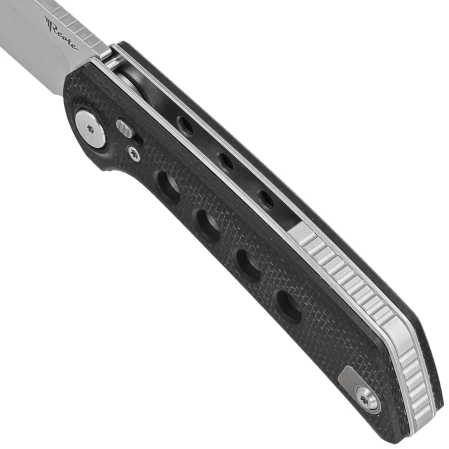 Nóż składany Reate PL-XF-1 Black Micarta/G10 Inlay, Stonewashed Nitro-V