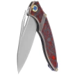 Rike Knife RK 1902 R/CF Titanium/Red Carbon Fiber, Bead Blasted M390