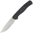WE Knife Seer LE No 444/610 Black Titanium, Rubbed Silver CPM 20CV knife (WE20015-1)