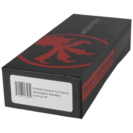 Microtech Combat Troodon Gen III S/E OTF Knife Black Aluminum, Apocalyptic M390MK by Tony Marfione (1143-10AP)