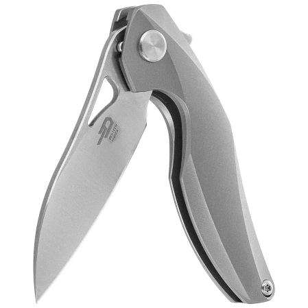 Bestech The Reticulan Neck Knife Grey Titanium, Stonewashed / Satin CPM S35VN by Elijah Isham (BT1810A)