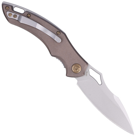 Nóż składany FoxEdge Sparrow Brown Anodized Aluminium, Sand Blasted by Denis Simonutti (FE-031)