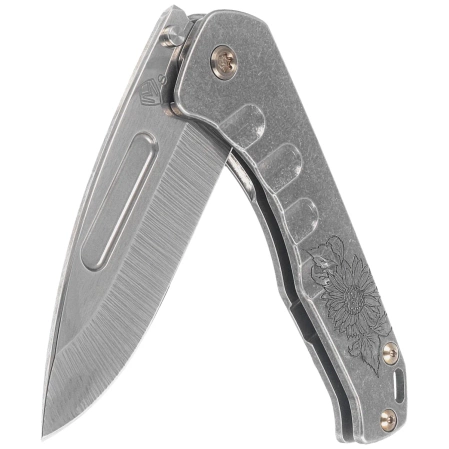 Nóż składany Medford Praetorian Slim DP Tumbled ''Deep-Cut Sunflower'' Titanium, Bronze HW/Clip, Tumbled S45VN by Greg Medford (MKF2084TD-01TM-T1C1-Q4)