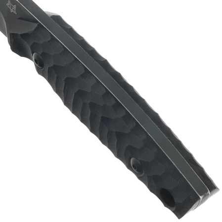 Fox KS Black G10, Top Shield Antracite Stonewashed Niolox by GZ Tactical Knives (FX-627 G10B)