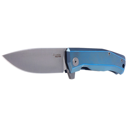 LionSteel Myto Knife Blue Titanium, Satin M390 by Molletta (MT01 BL)