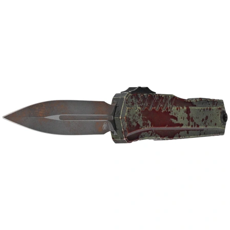 Nóż automatyczny OTF Microtech Cypher II D/E Signature Outbreak Aluminium, Outbreak M390MK by Deryk Munroe i Tony Marfione (1242-1OBS)