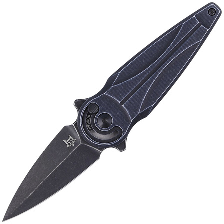 FOX Saturn, Black Aluminium, Black Stonewashed  N690Co by Denis Simonutti knife (FX-551 ALB)