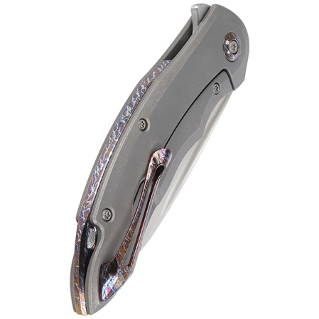 WE Knife Makani LE No 129/210 Gray Titanium, Hand Rubbed Satin CPM 20CV by Anton Tkachenko knife (WE21048-2)