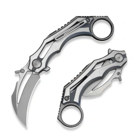 Nóż składany WeKnife Cryonix Blue/Satin Titanium, Stonewashed/Satin M390 (WE24070-4)