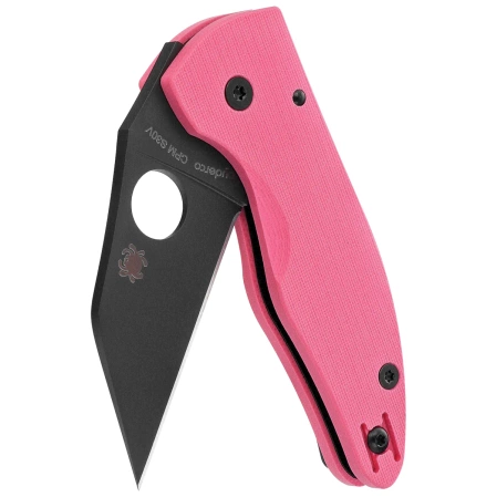 Spyderco MicroJimbo Sprint Run Knife Pink G10, Black DLC CPM S30V by Michael Janich (C264GPNBKP)