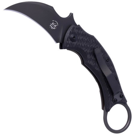 FOX Karambit Black Bird Black Carbon Fiber / Bronze Titanium, Black ELMAX by Bastinelli (FX-591 TIC BR)