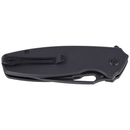 Kubey Knife Tityus, Black G10, Dark Stonewashed D2 (KU322C)