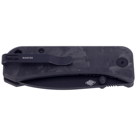 WE Knife Banter Marble Carbon Fiber, Black Stonewashed CPM S35VN by Ben Petersen (2004H)