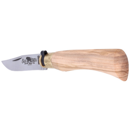 Nóż składany Antonini Old Bear Classical M Olive Wood, Satin C70 (9306/19_LU)