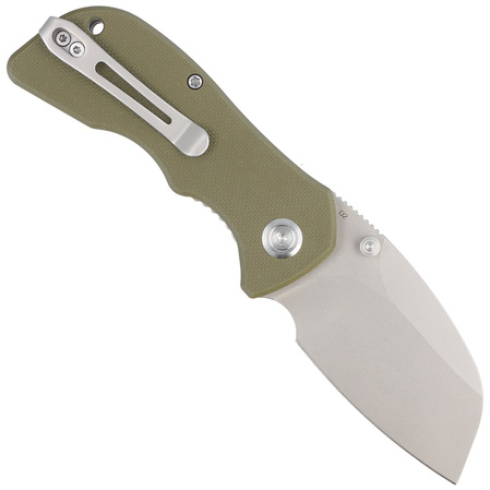 Kubey Knife Karaji Green G10, Bead Blasted D2 (KU180D)