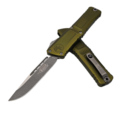 Microtech Combat Troodon Gen III S/E OTF Knife OD Green Aluminum, Apocalyptic M390MK by Tony Marfione (1143-10APOD)