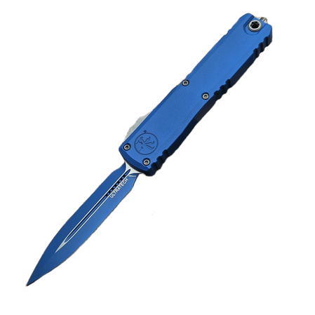 Microtech Ultratech Gen III ZBP D/E Cerakote Blue Aluminium, Cerakote Blue M390MK by Tony Marfione (1122-1BL-C1Z13)