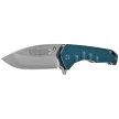 Medford Knife Praetorian Swift FL Flipper Drop Point Blue Titanium, Tumbled S45VN by Greg Medford