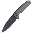 Sencut Knife Sachse Green Micarta, Black Stonewashed 9Cr18MoV (S21007-2)