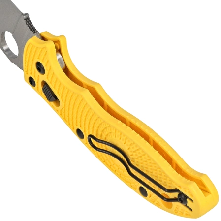 Nóż składany Spyderco Manix 2 Lightweight Salt Yellow FRN, Satin MagnaCut by Eric Glesser (C101PYL2)