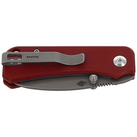 CIVIVI Knife Baby Banter Burgundy G10, Gray Stonewashed by Ben Petersen (C19068S-6)