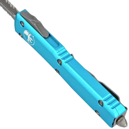 Nóż automatyczny OTF Microtech Ultratech D/E Turquoise Aluminium, Apocalyptic P/S M390 by Tony Marfione (122-11APTQ)