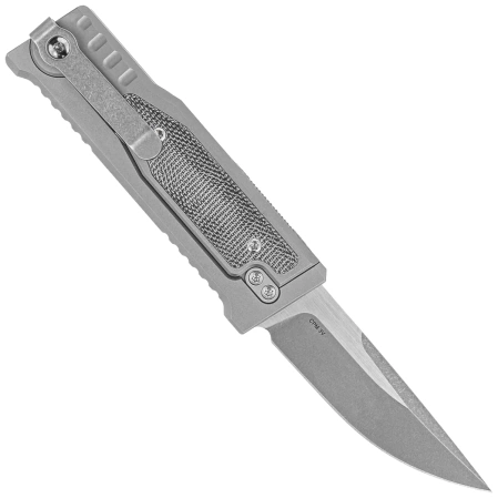 Reate Knife Mini EXO OTF Gravity Drop Point Bead Blasted Titanium/Black Micarta, Stonewashed CPM 3V