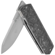 Maserin 410 Silver Black FatCarbon, Satin Elmax by Bruno Bruna Knife (410/N)