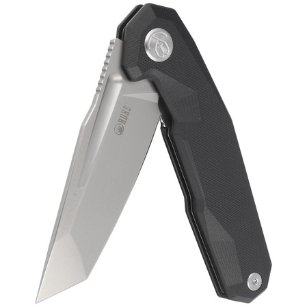 Kubey Carve Knife Black G10, Bead Blasted AUS-10 (KB237G)