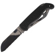 Nóż składany żeglarski MAC Coltellerie Boat 2 Black PP/TPE,  Satin W 1.4034 (MC BOT2.N)