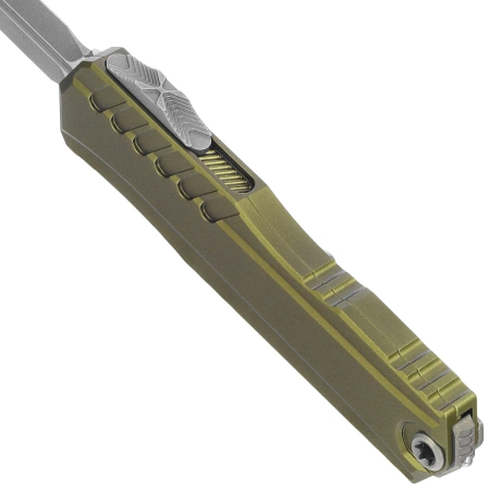 Nóż automatyczny OTF Microtech Cypher II D/E OD Green Aluminium, Apocalyptic M390MK by Deryk Munroe and Tony Marfione (1242-10APOD)