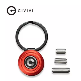 Brelok do kluczy Civivi Pocket Key Coin Organizer Red Aluminium by Ostap Hel (C23056-1)