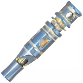 Gwizdek sygnalizacyjny Bestech Whistle Blue/Gold Titanium z łańcuszkiem (BM02A)